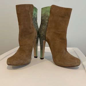 NEW suede and Lizard Ankle Boots